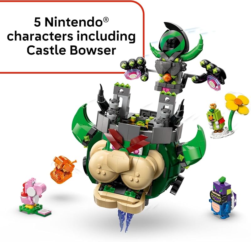 LEGO Super Mario Prince Florian Castle Bowser Building Toy Pretend Play Set for Boys Girls Ages 9 Building Blocks for Kids W Digital Action 4 Toy Figures Gift Idea for Birthdays 72042