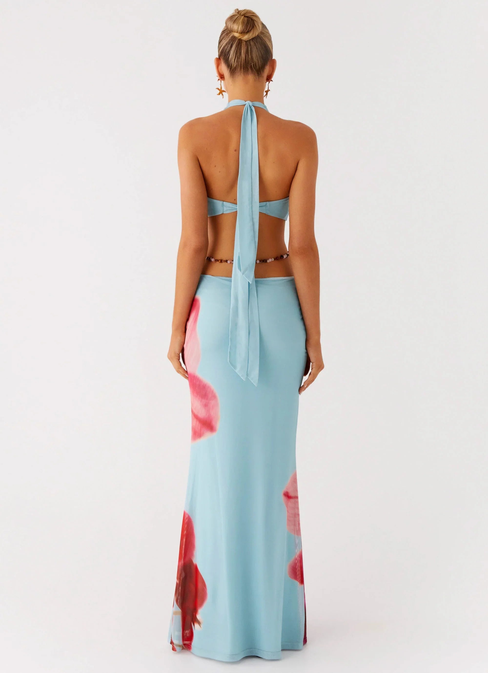 Time To Dance Maxi Dress Turquoise Bloom