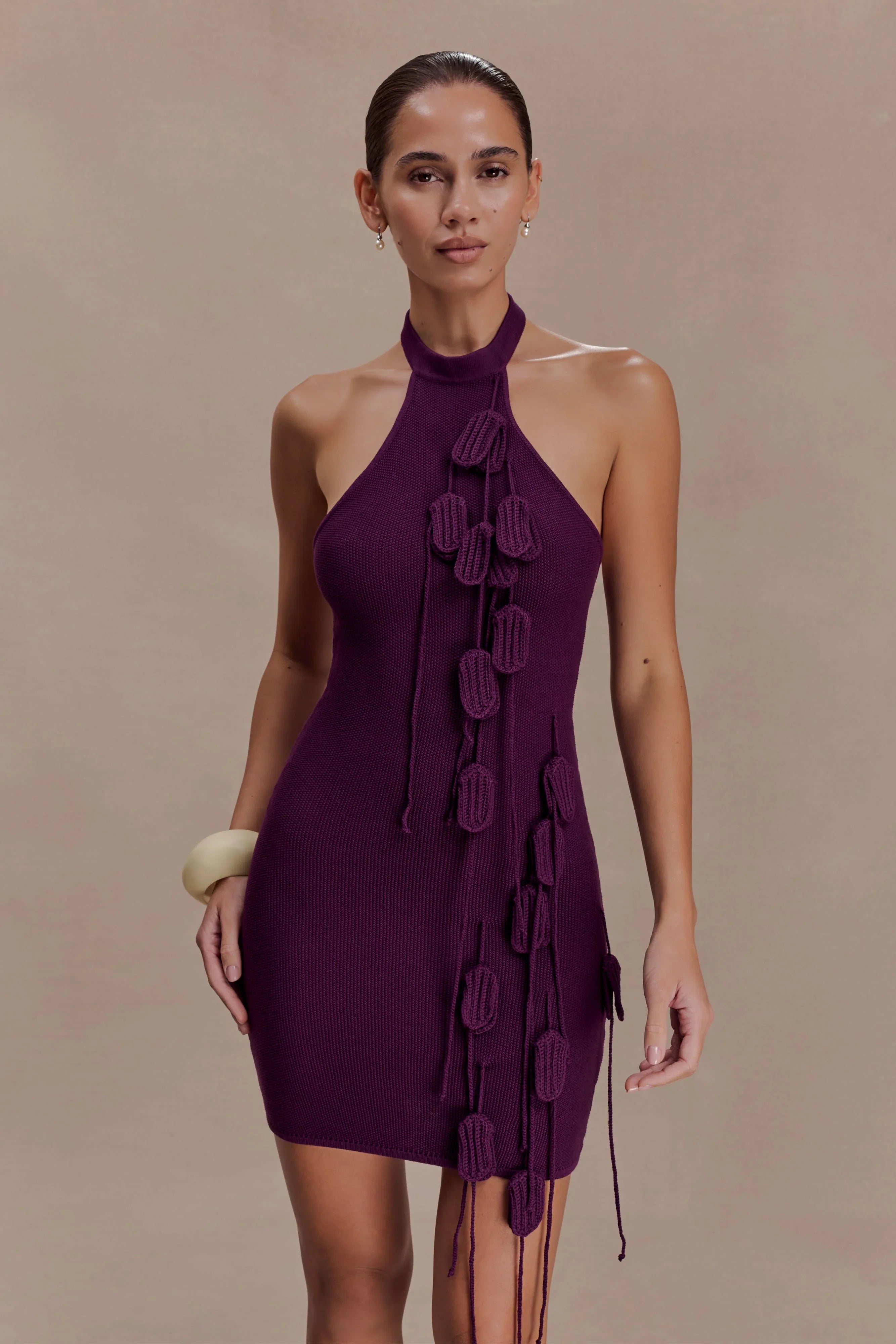 Jacky Tulip Mini Dress Plum