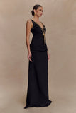 Axton Low Neck Maxi Dress Black