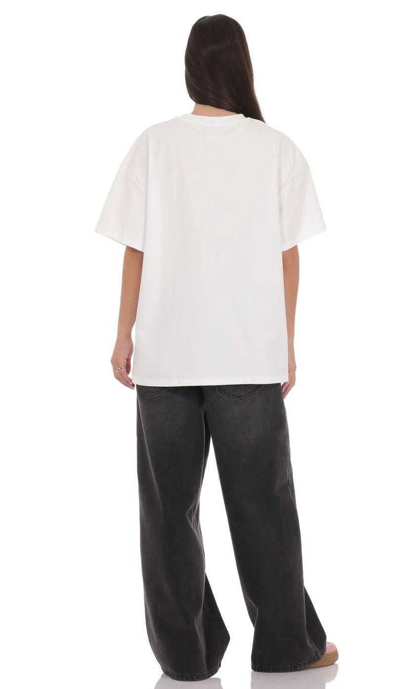 Lucy Graphic T Shirt in White