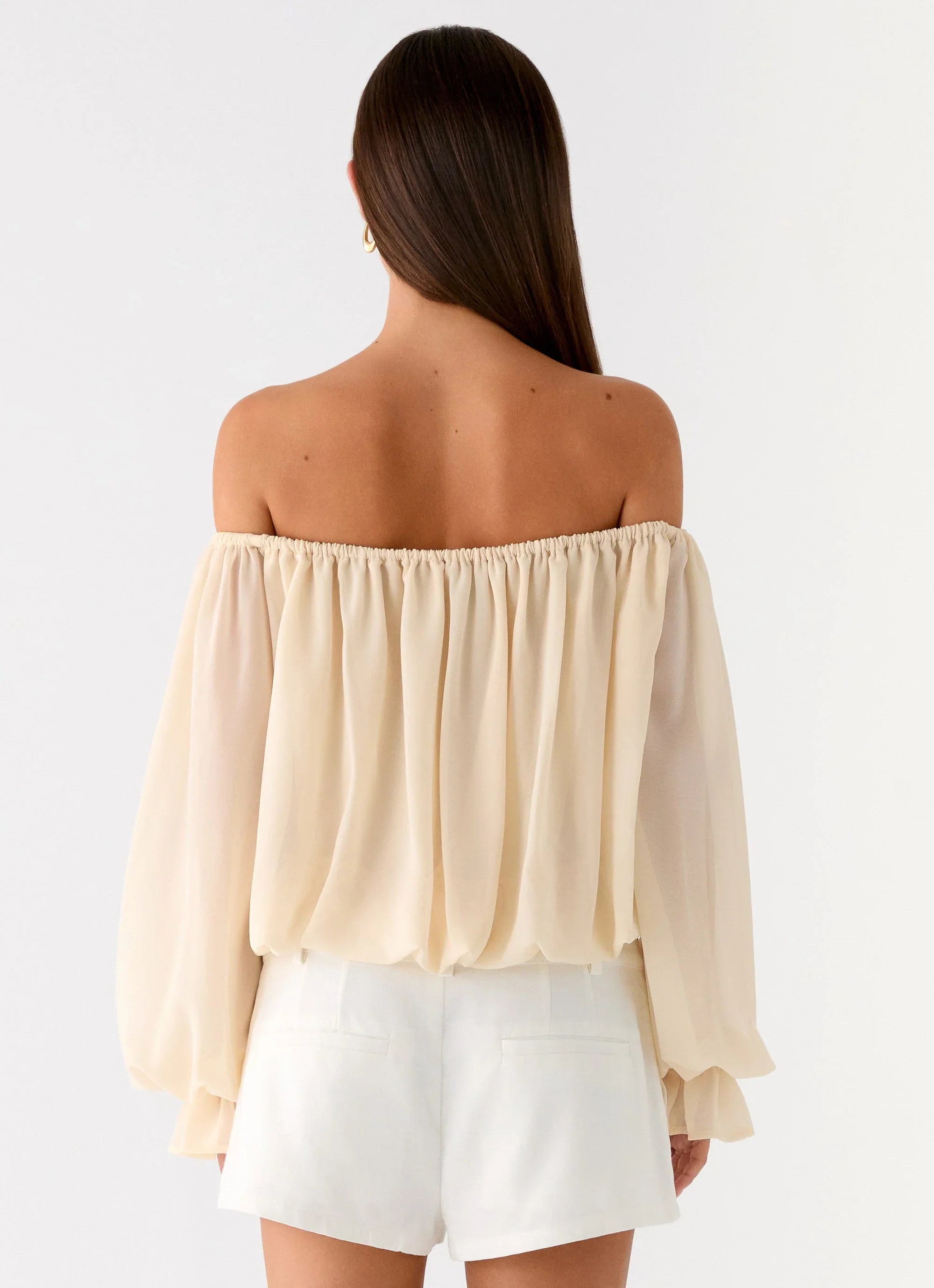 Sandali Off Shoulder Top Cream