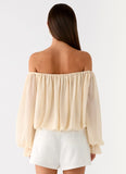 Sandali Off Shoulder Top Cream