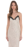 Polka Dot Triangle Maxi Dress in Cream