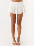 Overdue Low Rise Mini Skort White