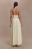 Amaris Gathered Plisse Maxi Skirt Lemon