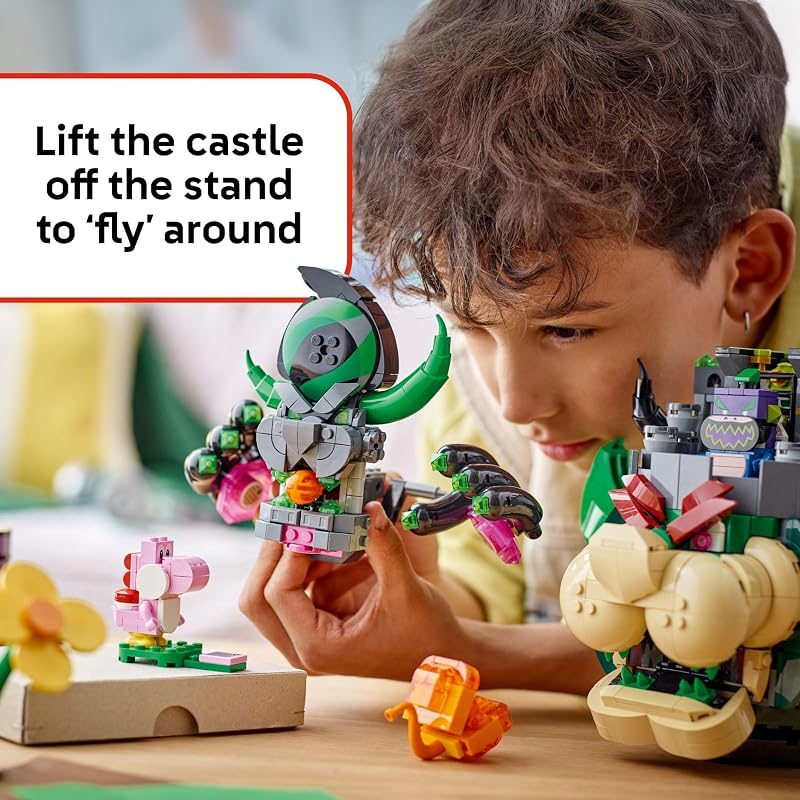 LEGO Super Mario Prince Florian Castle Bowser Building Toy Pretend Play Set for Boys Girls Ages 9 Building Blocks for Kids W Digital Action 4 Toy Figures Gift Idea for Birthdays 72042