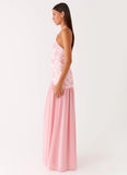Janelle Beaded Maxi Dress Pink