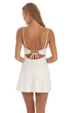 Rhinestone Mini Dress in White