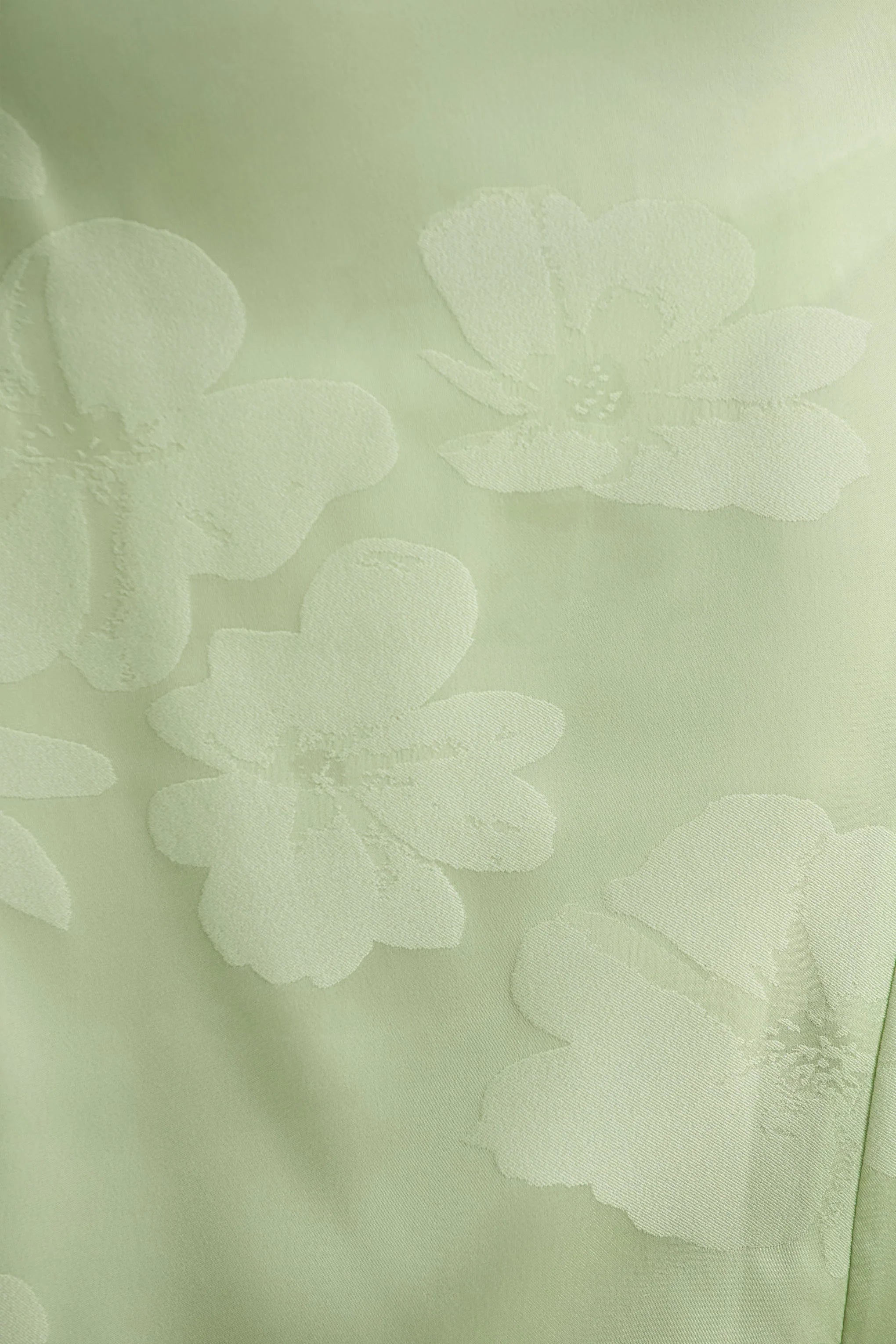 Maddie Light Green Floral Print Satin Cowl Neck Maxi Dress