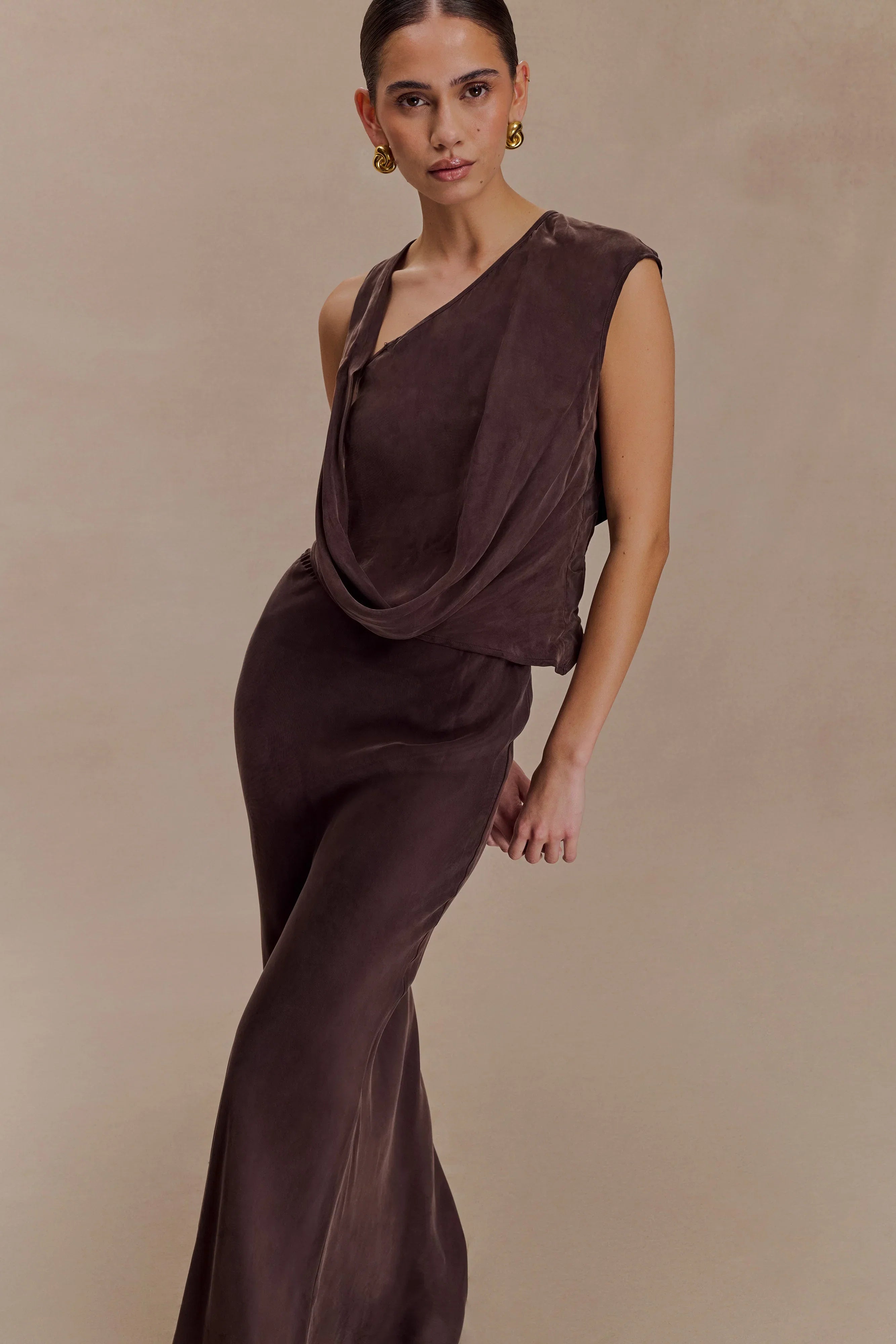 Violeta Maxi Skirt Dark Chocolate