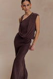 Violeta Maxi Skirt Dark Chocolate