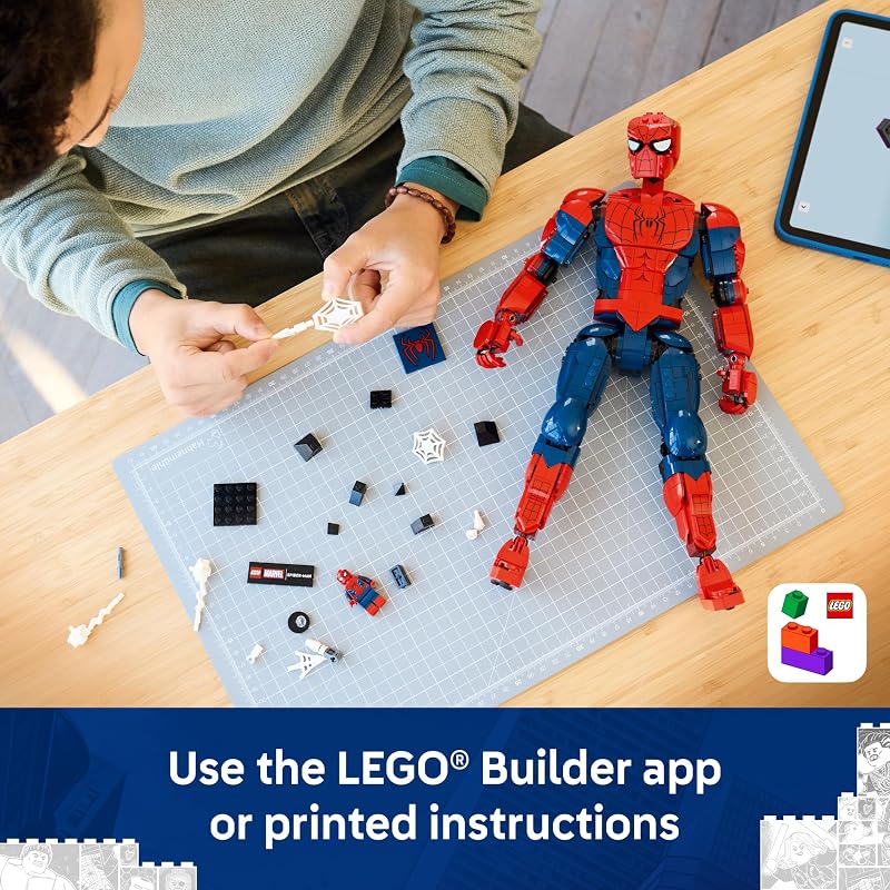 LEGO Marvel Spider Man Hero Figure Super Hero Building Toy for Boys Girls Ages 12 Posable Kids Bedroom Bookshelf or Desk Decor Gift for Birthdays 76346