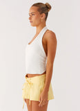 No Rush Top White