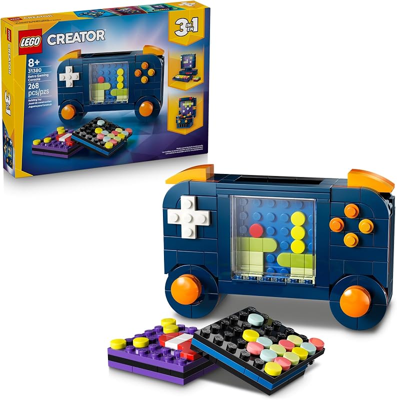 LEGO Creator 3 in 1 Retro Gaming Console Building Toy for Boys Girls Kids Build a Console Mini Arcade Game or Mini Computer Gift Idea for Gaming Fans Ages 8 31380