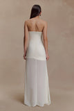 Mason Crepe And Chiffon Maxi Dress Ivory