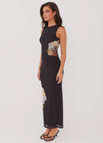 Side Effects Mesh Maxi Dress Black Orchid