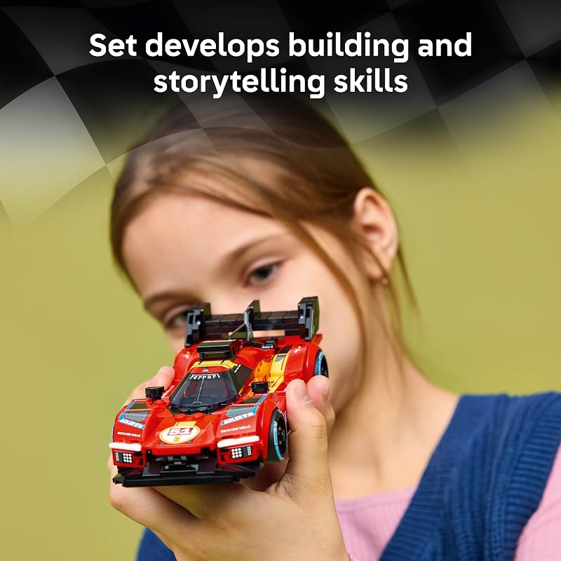 LEGO Speed Champions Ferrari 499P 77261 Building Toy for Boys Girls Ages 9 Detailed Toy Car for Kids Play or Display Model 329 pieces Gift for Birthdays