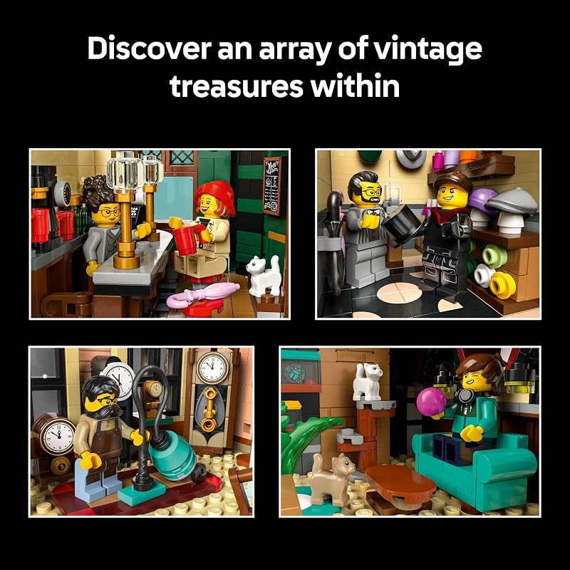 LEGO Icons Tudor Corner Building Set for Adults 18 DIY Miniature House Kit Collectible Mini House Building Set for Men and Women Crafting Gift for Adults 10350