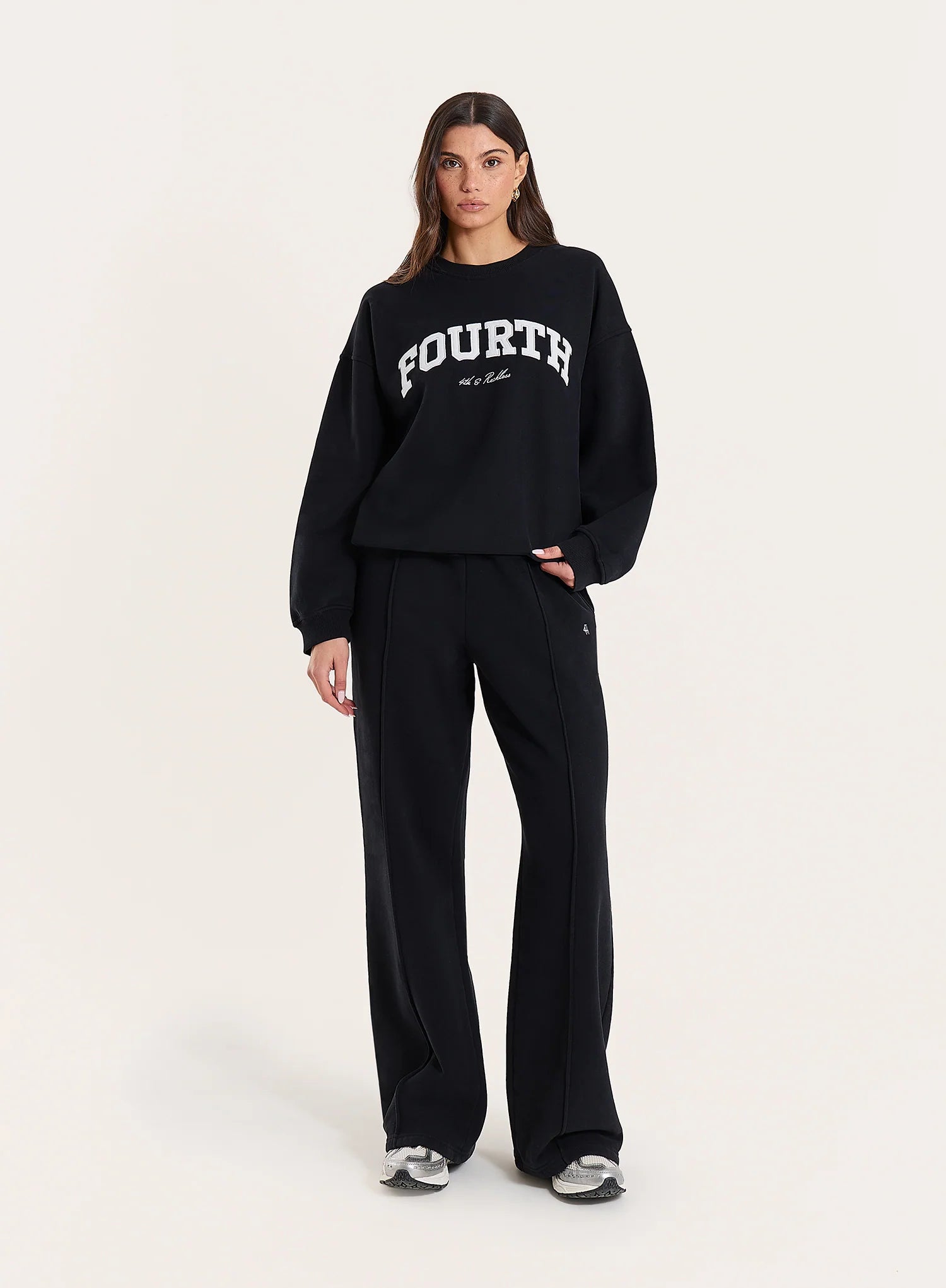 Black Fourth Branded Oversized Sweatshirt