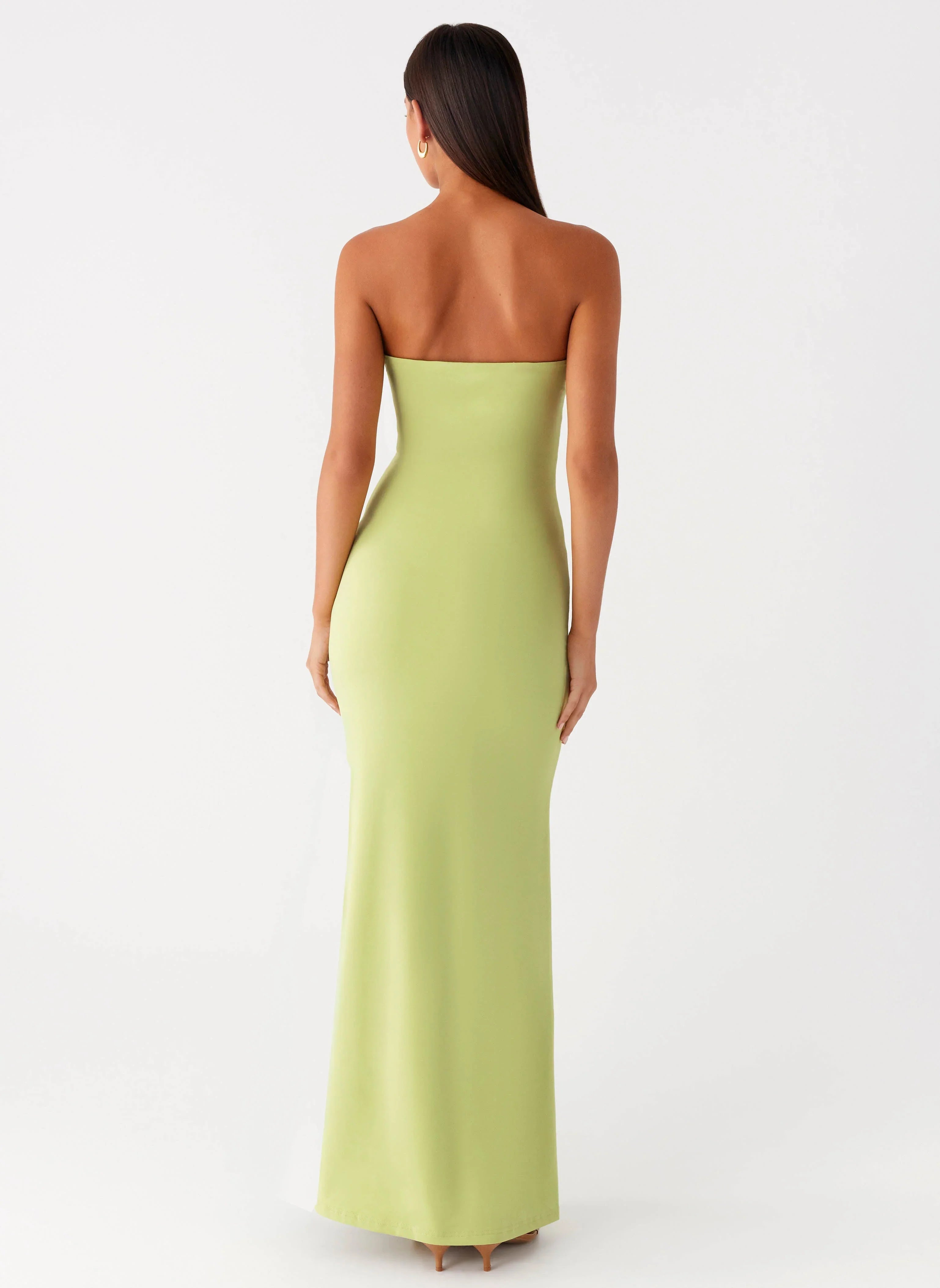 Moara Cut Out Maxi Dress Lime Green
