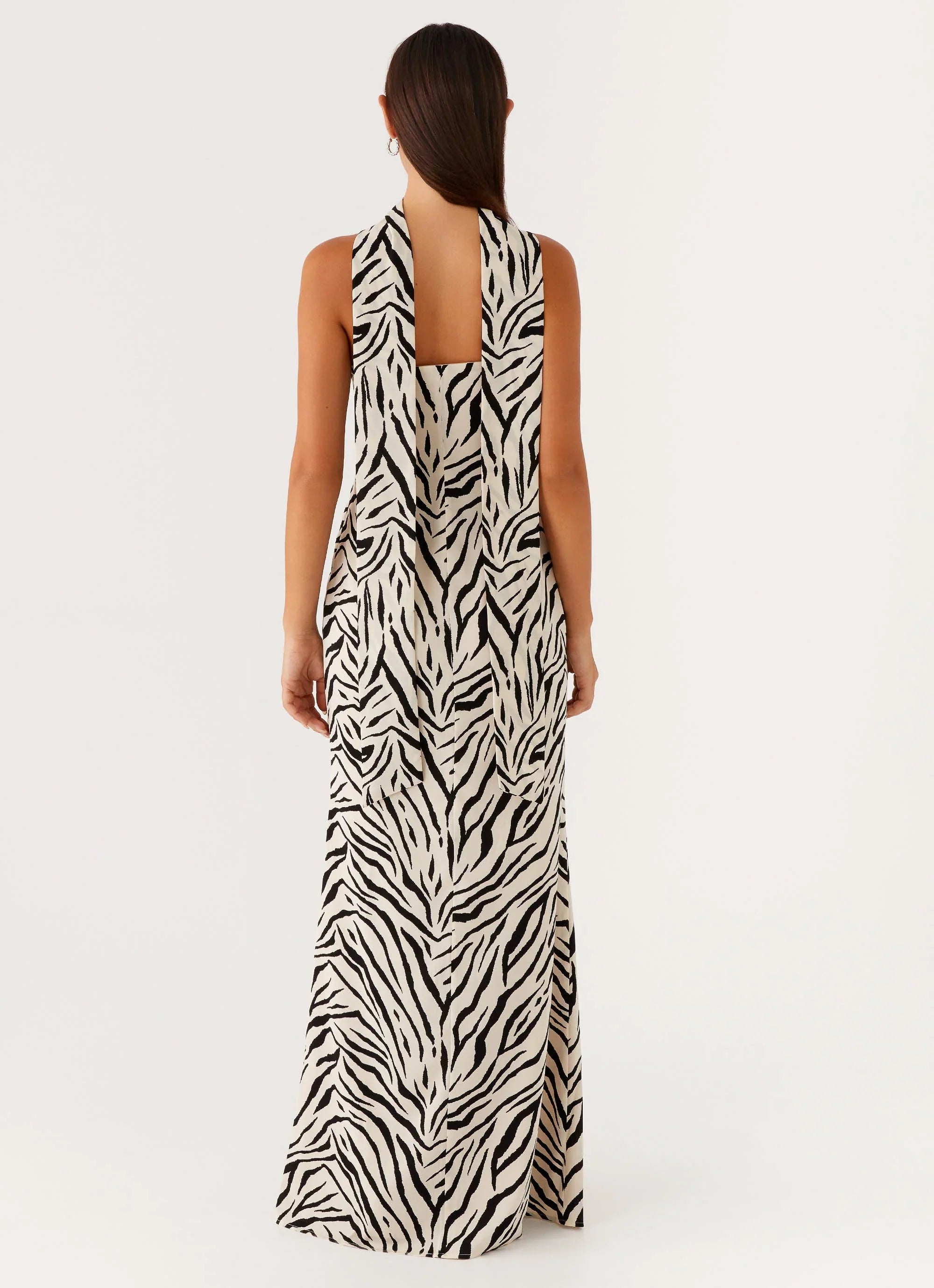 Jigsaw Strapless Maxi Dress Zebra