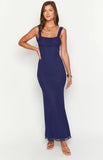 Beverley Navy Mesh Maxi Dress