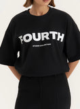 Black Fourth Branded Oversized T Shirt
