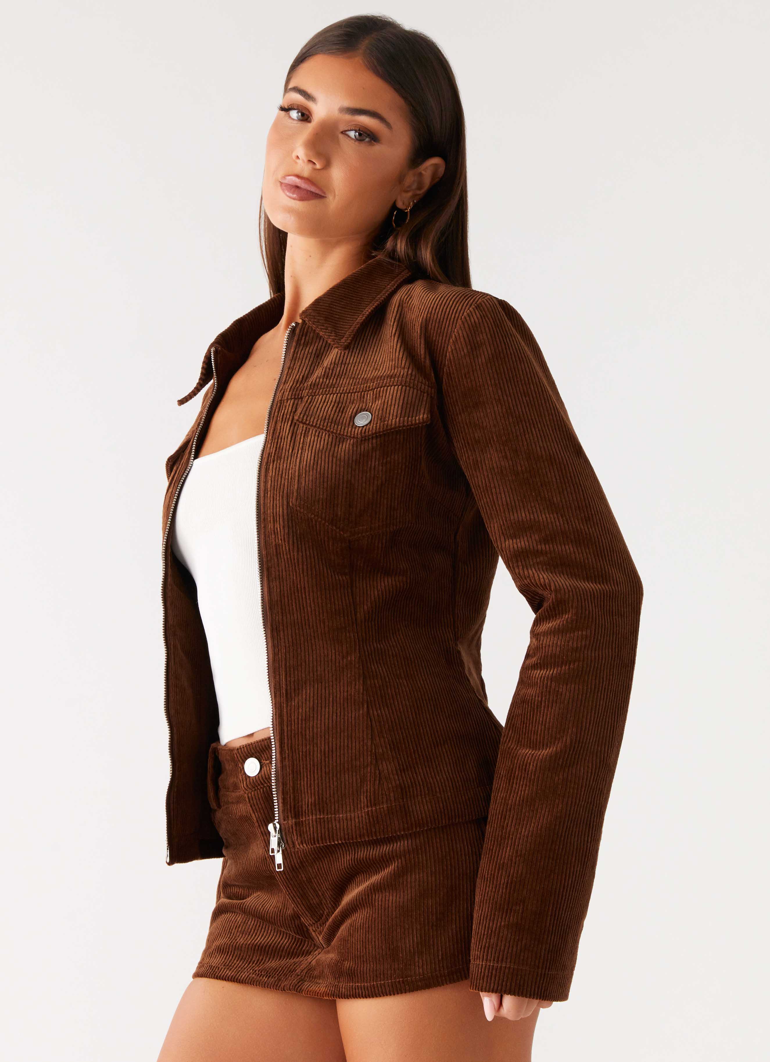 Taliyah Cord Jacket Walnut