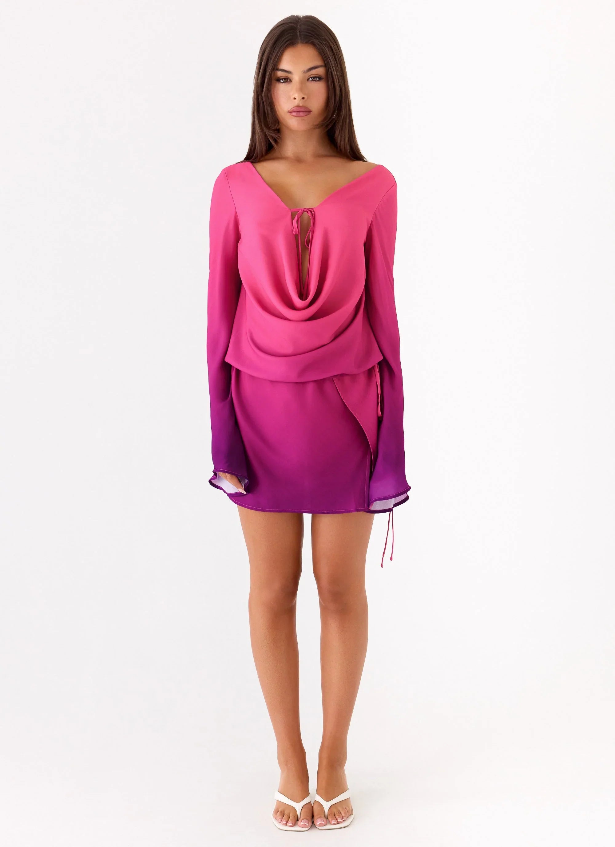 Rafaella Mini Dress Fuchsia Violet Ombre