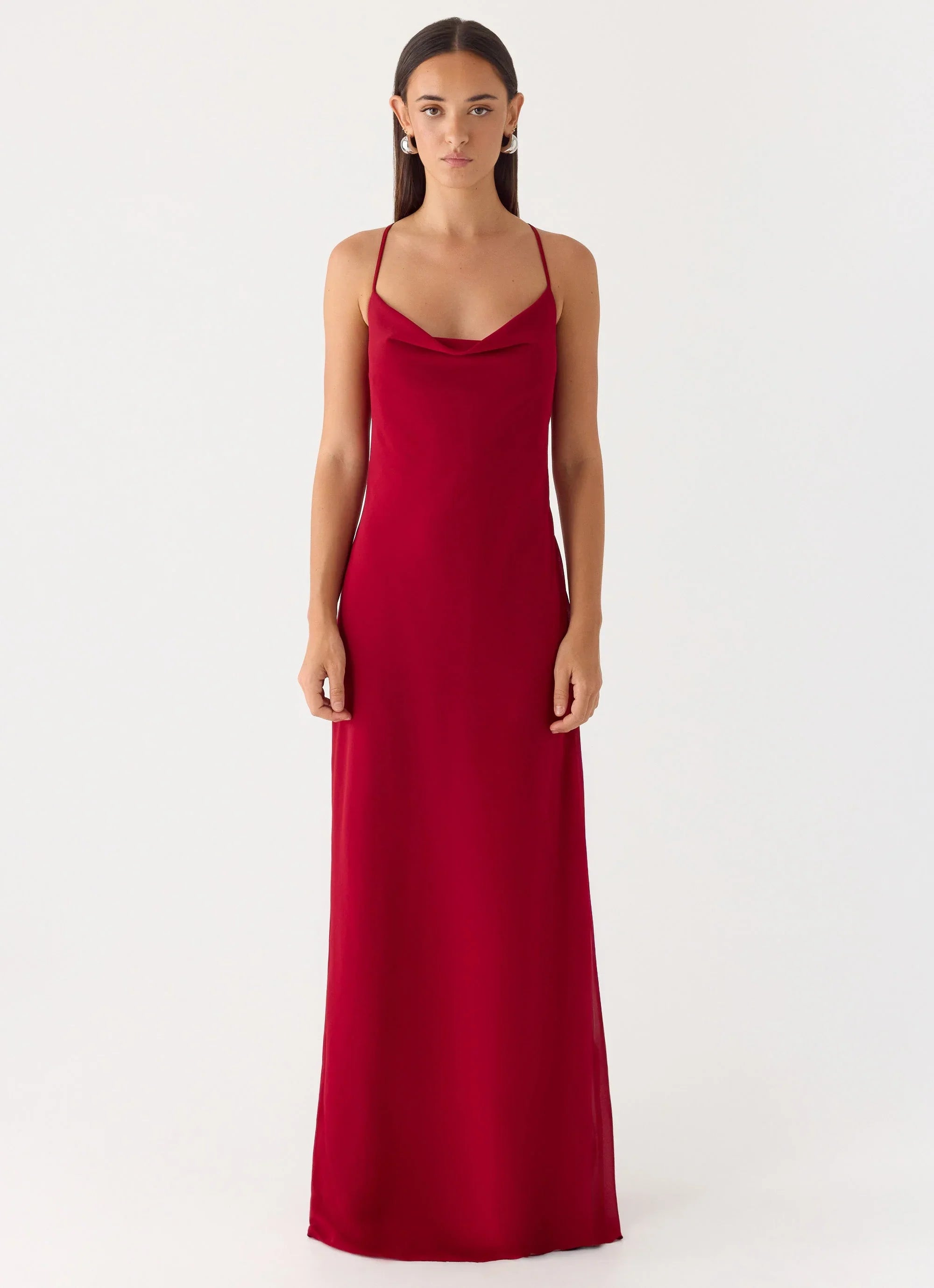 Saria Maxi Dress Deep Red