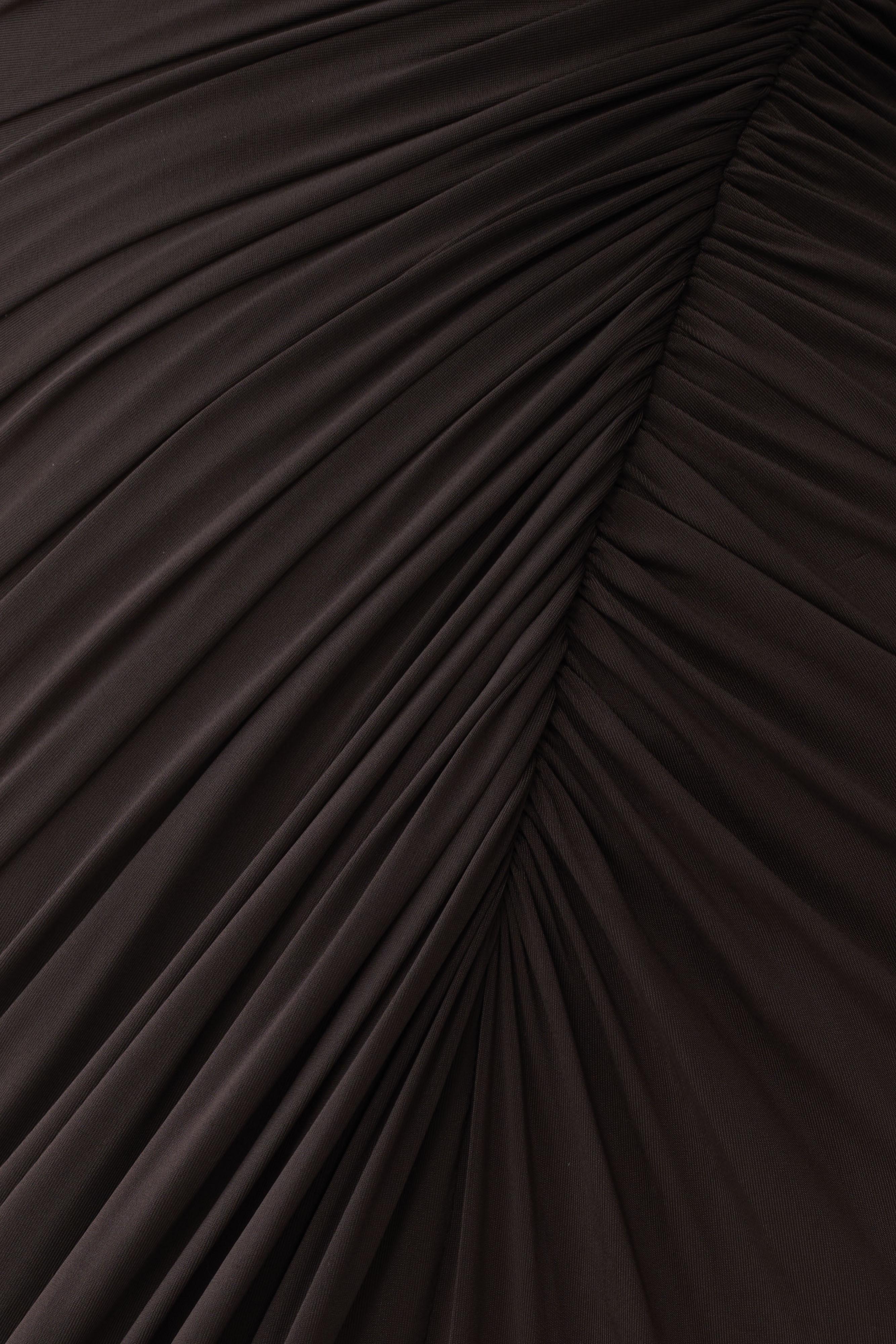 Ryn Twisted One Shoulder Maxi Dress Dark Chocolate