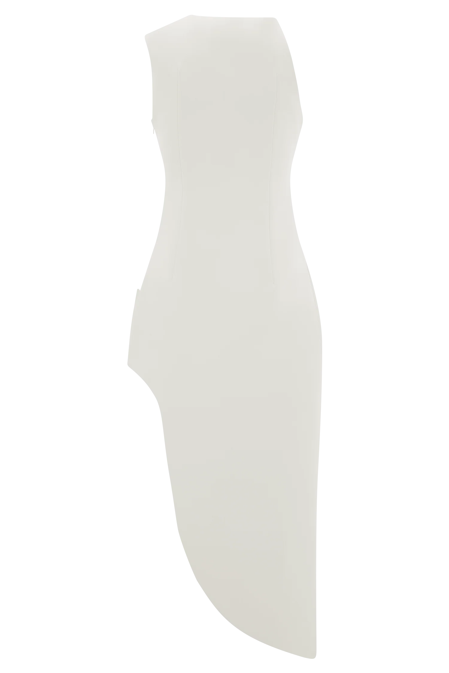 Virginia Suiting Embroidered Midi Dress White