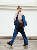 Indigo Wash High Waisted Straight Leg Jeans