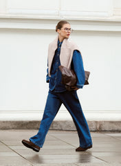 Indigo Wash High Waisted Straight Leg Jeans
