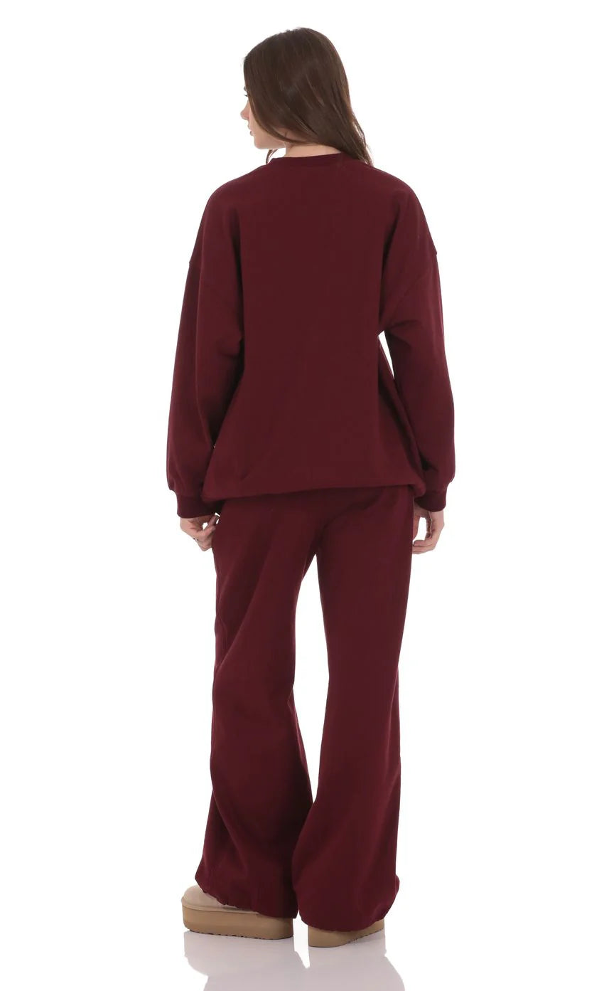 Lucy Sweatpants in Burgundy
