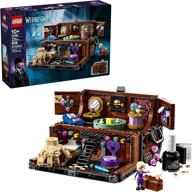 LEGO Wednesday Things Apartment Building Toy Transforming Trunk Playset W Poseable Thing Enid Sinclair Minidoll Wednesday Merch for Girls Boys Ages 10 Gift Idea for Birthdays 76785