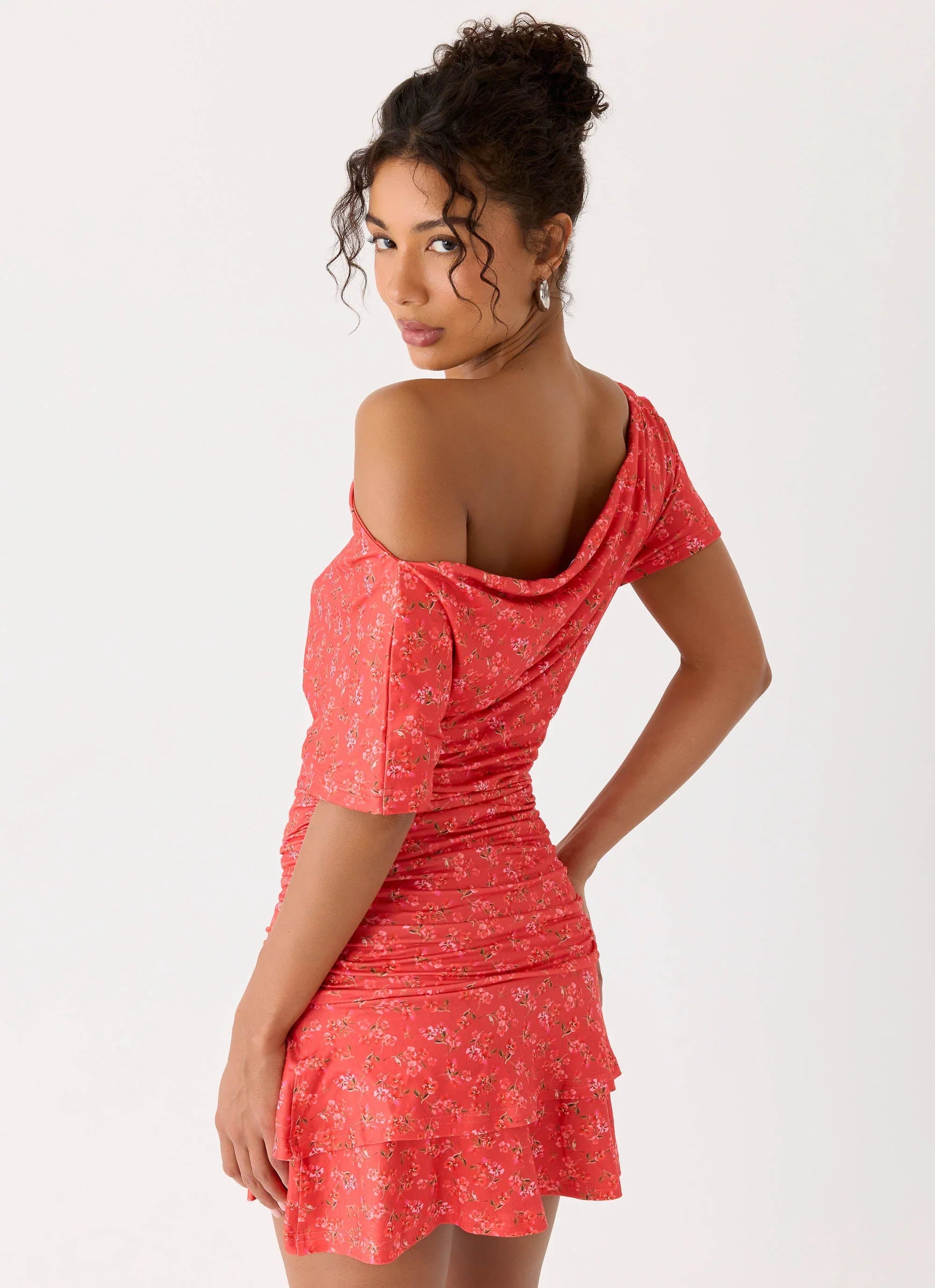 Antonie Mini Dress Magenta Red Rose