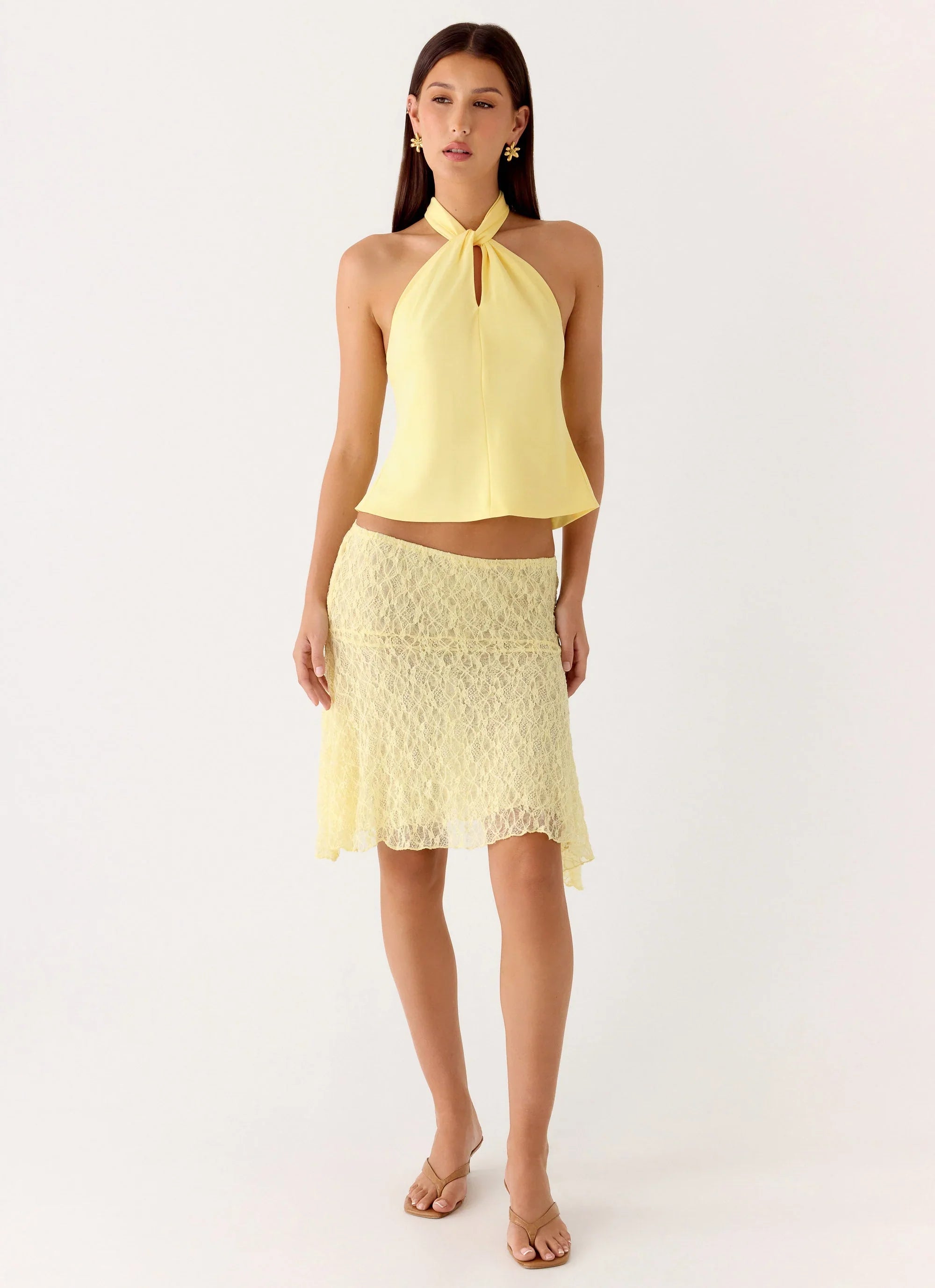 Maddox Scarf Top Lemon