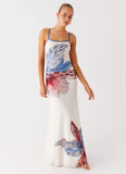 Everett Maxi Dress White Sea Bloom