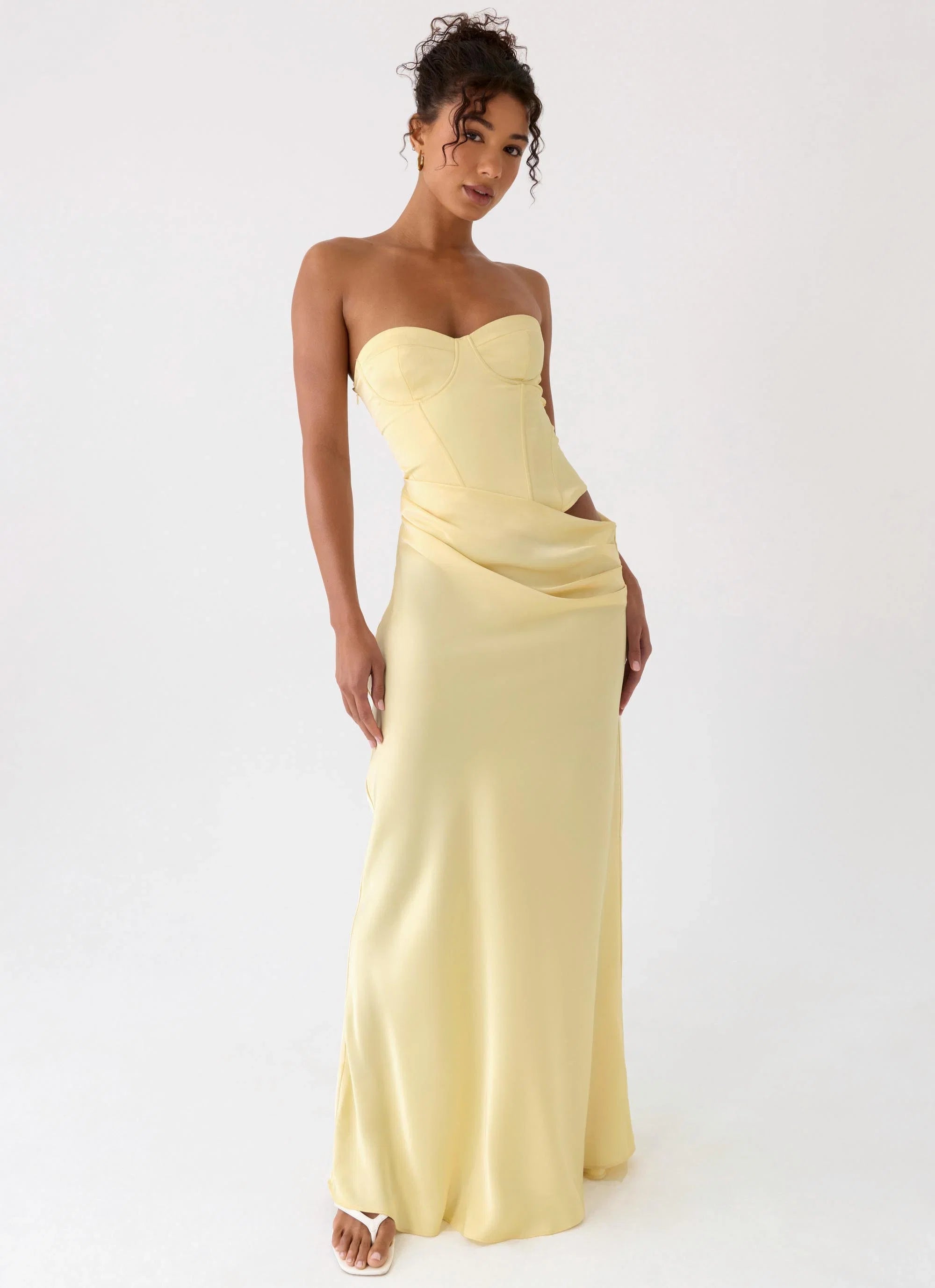 Emory Corset Maxi Dress Yellow