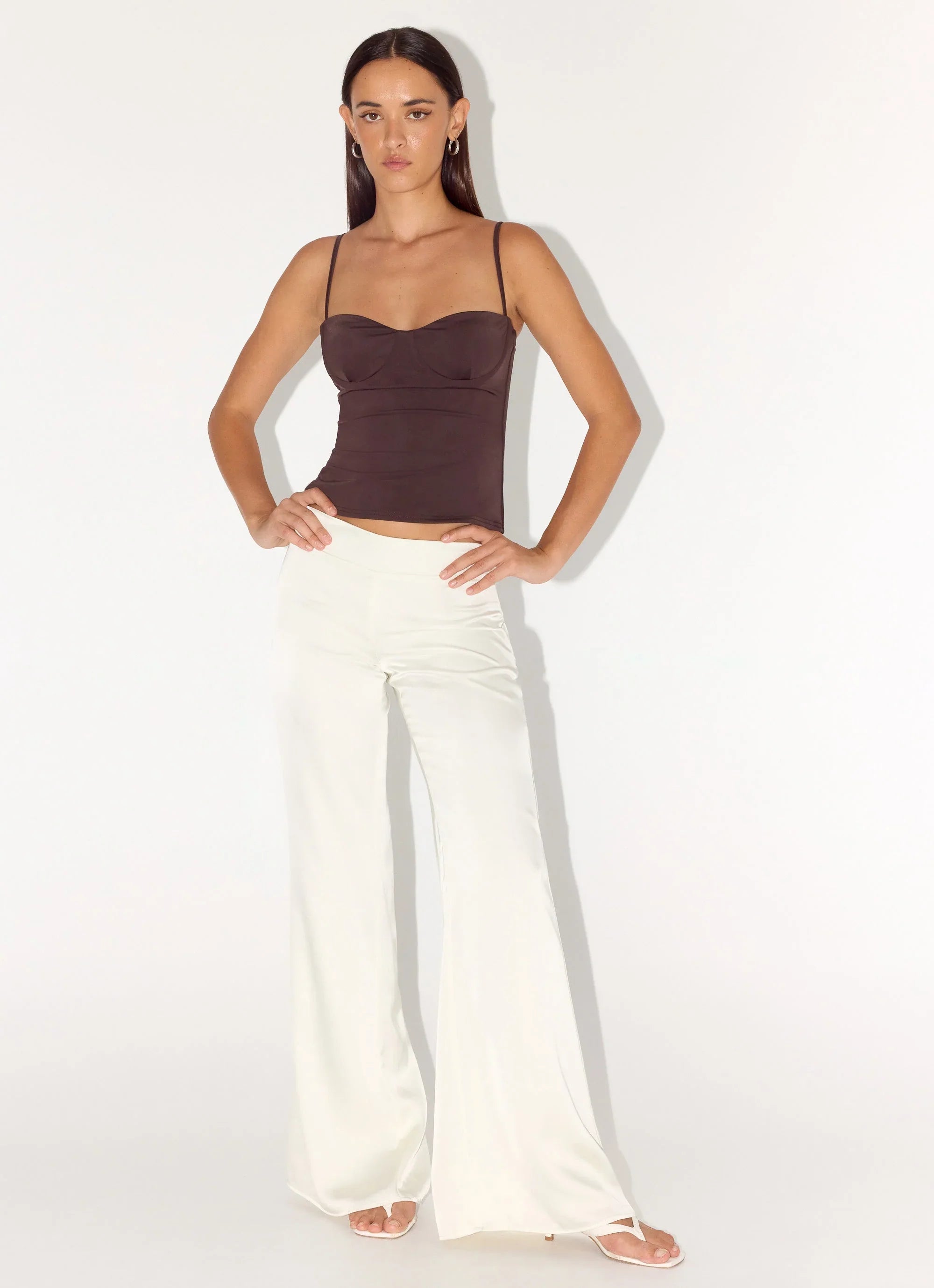 Elmah Low Rise Pants White