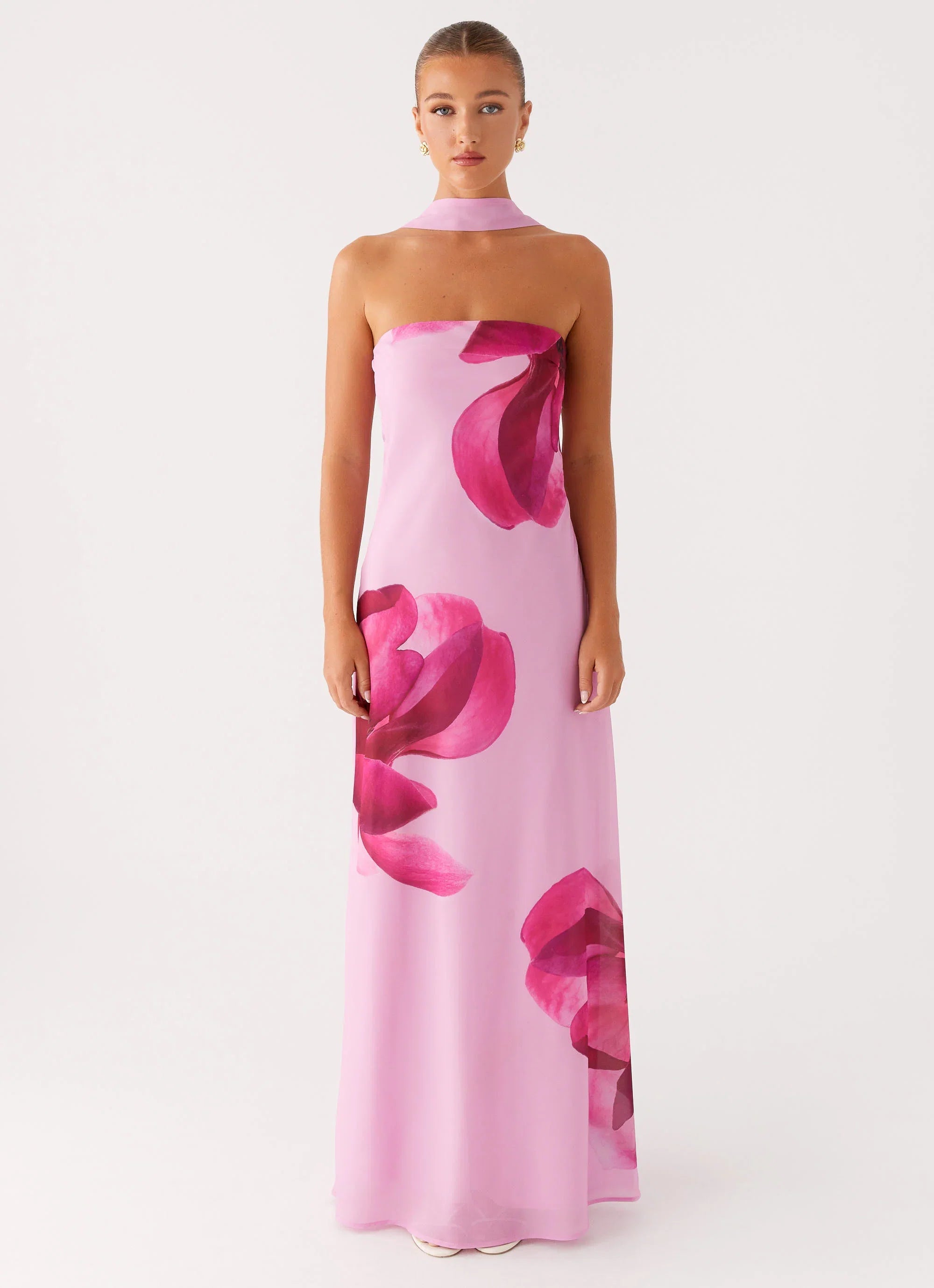 Prim Maxi Dress Pastel Pink