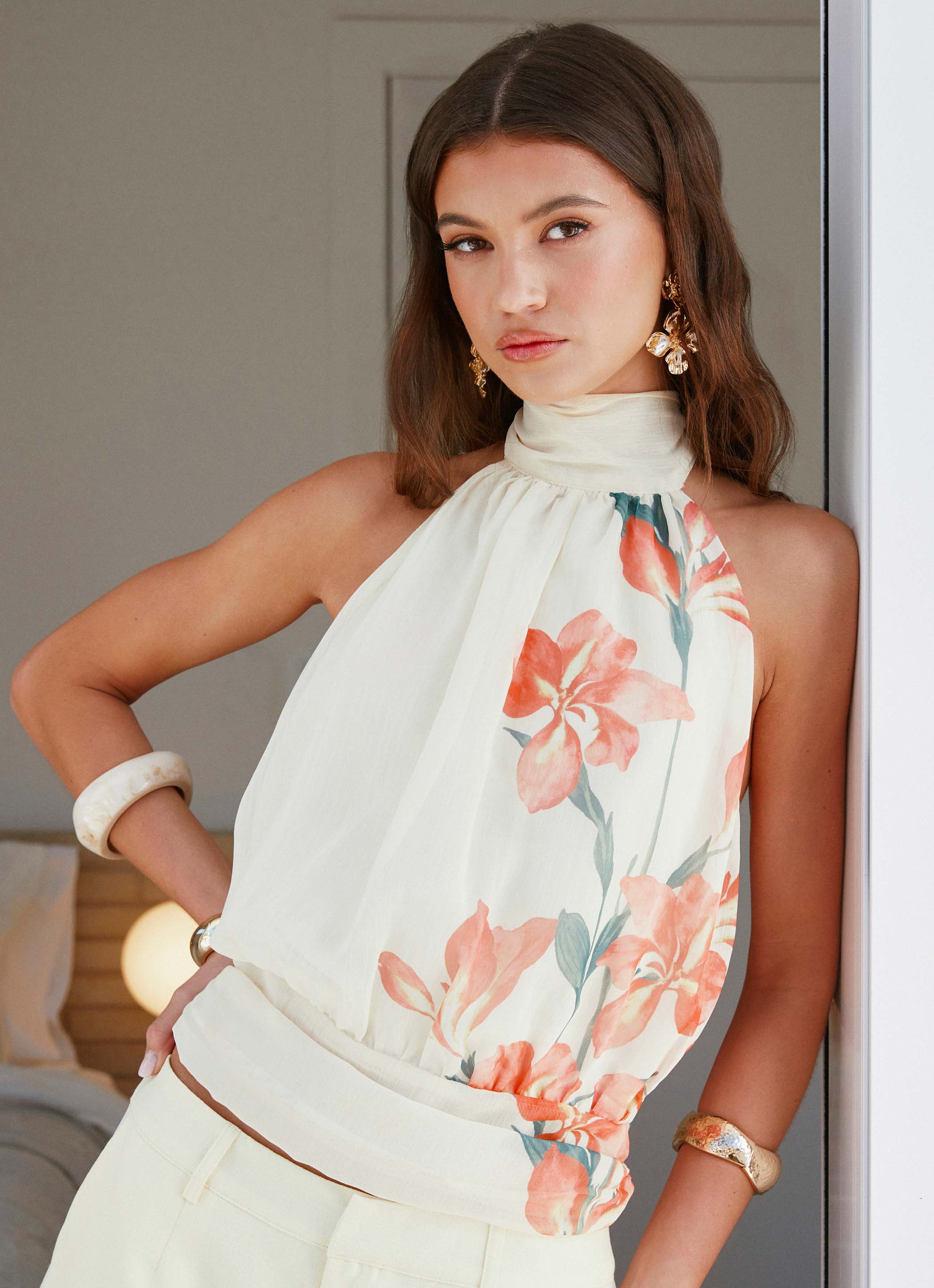 Romelia Halter Top Siena Floral