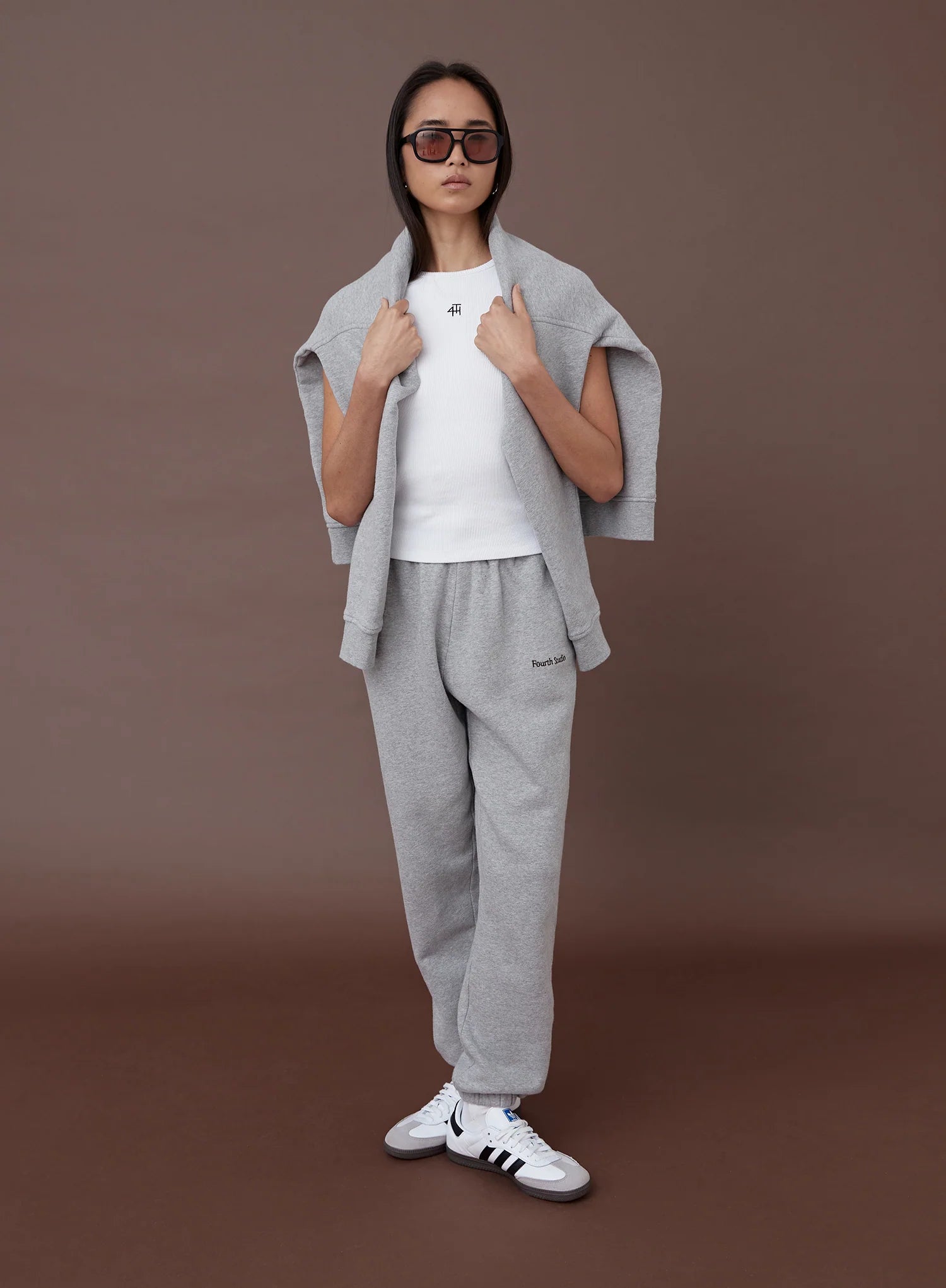 Grey Marl Fourth Studio Branded Jogger