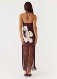 Niahvette Halter Midaxi Dress Velvet Bloom