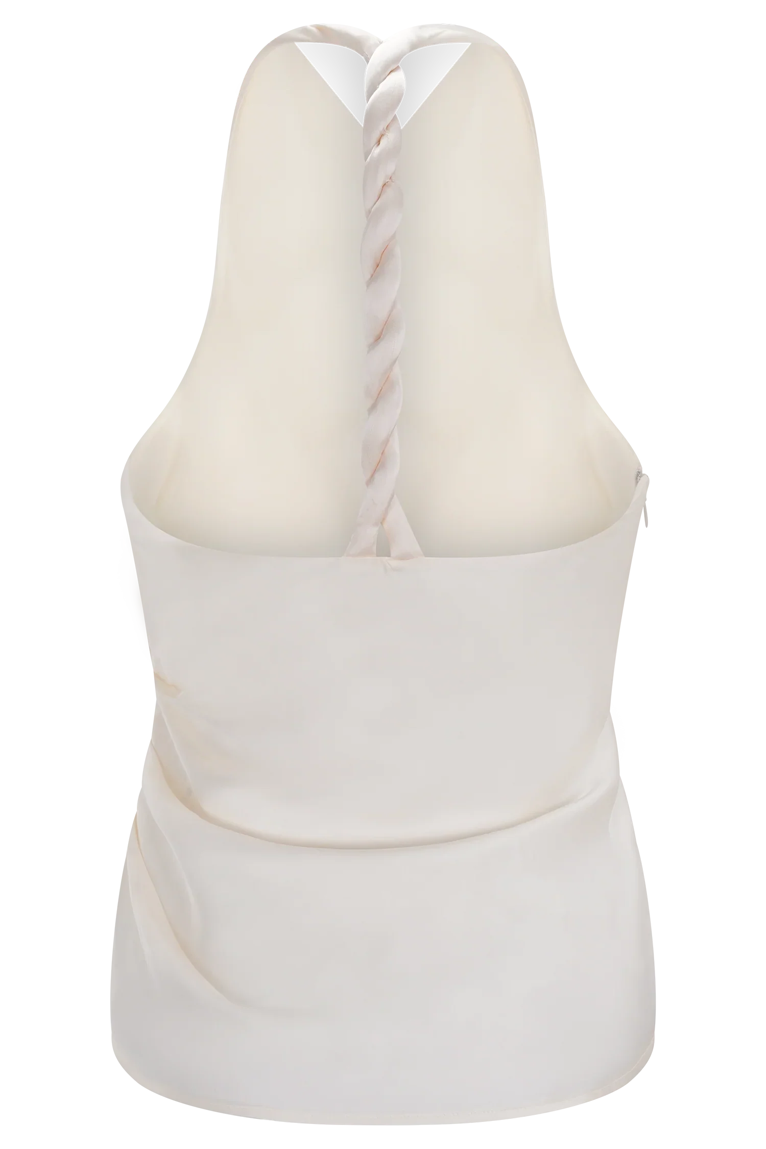 Bianca Satin Halter Top Ivory