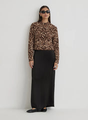 Leopard Print Knitted Cardigan