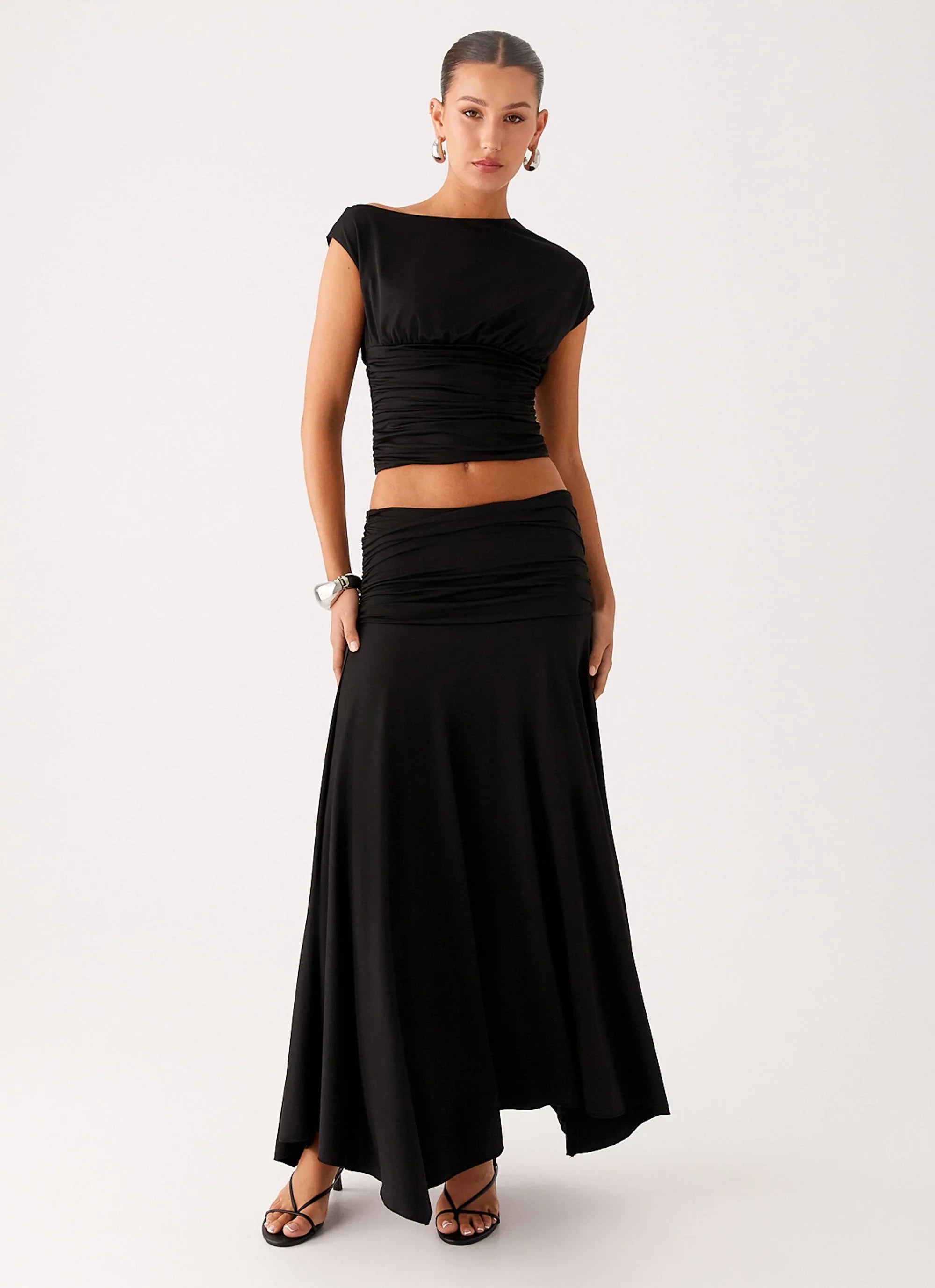 Liana Asymmetrical Top Black