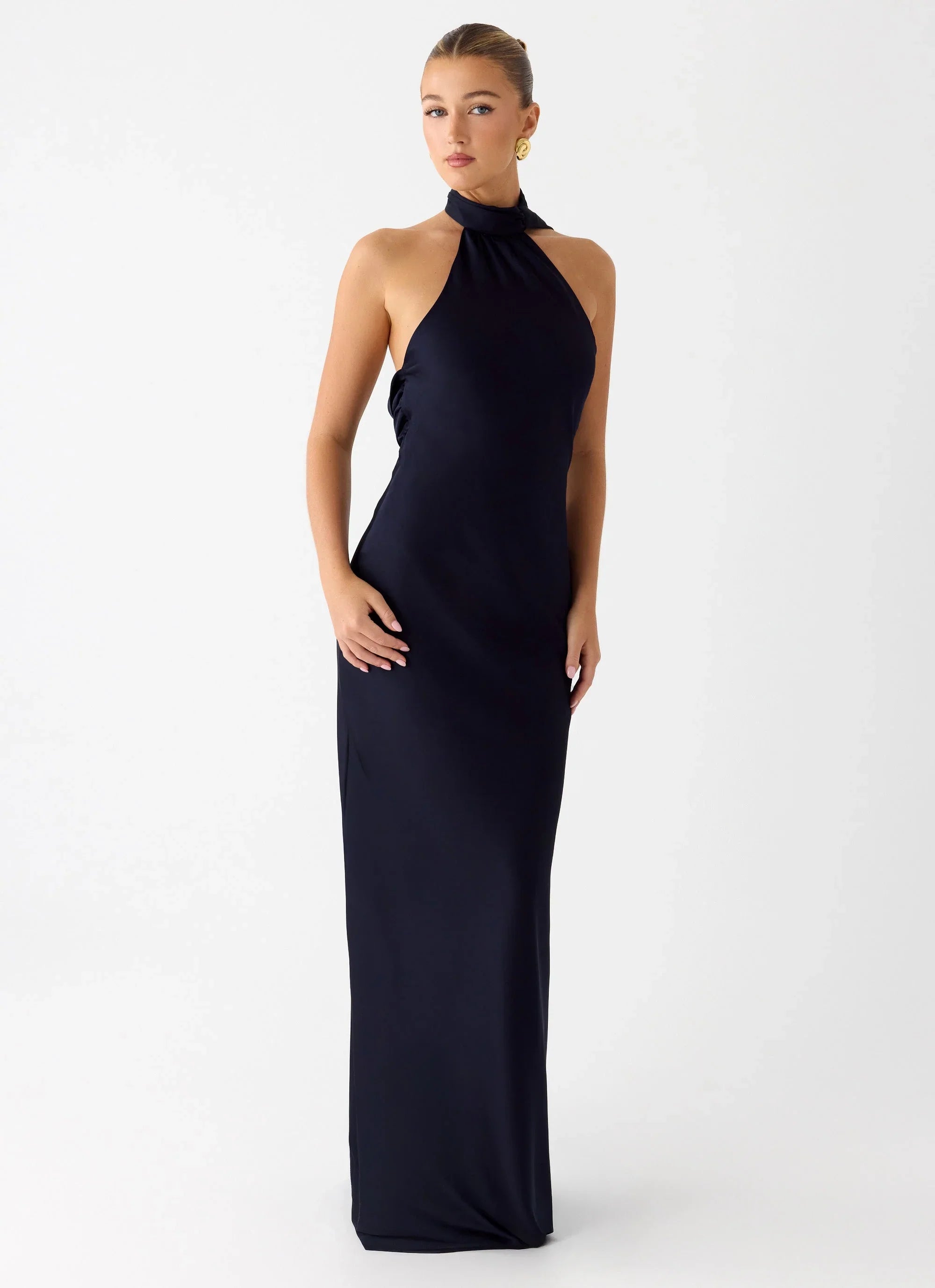 Keena Scarf Maxi Dress Navy